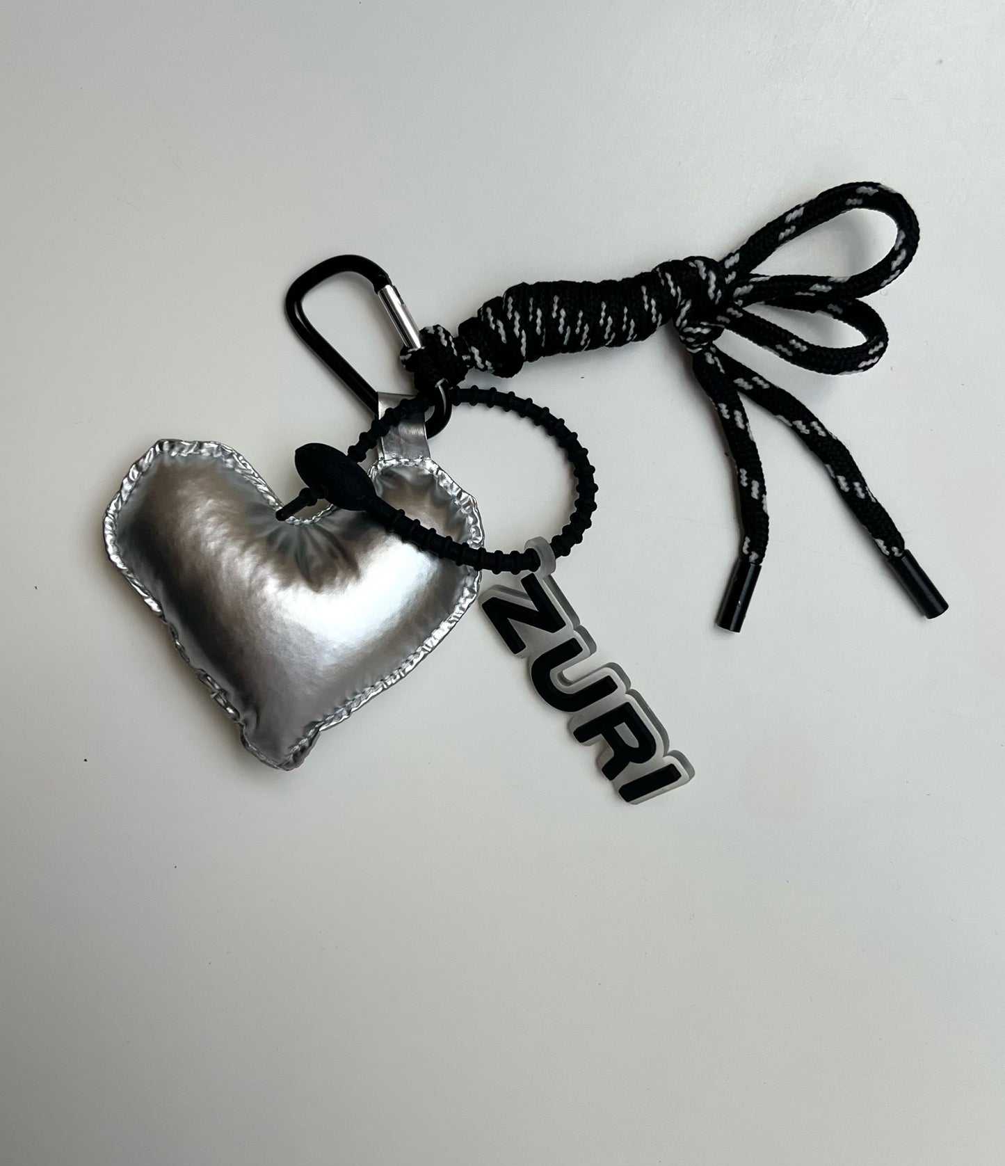 Heart charm - silver
