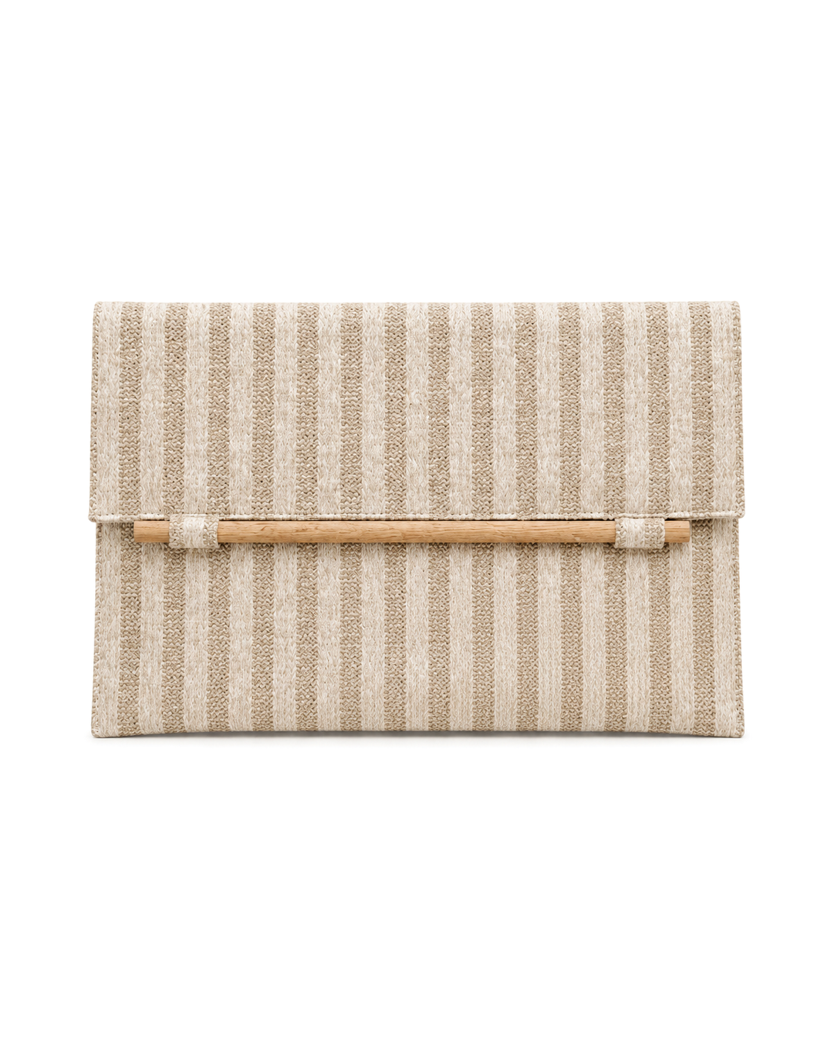 Kaya Clutch - Striped Beige