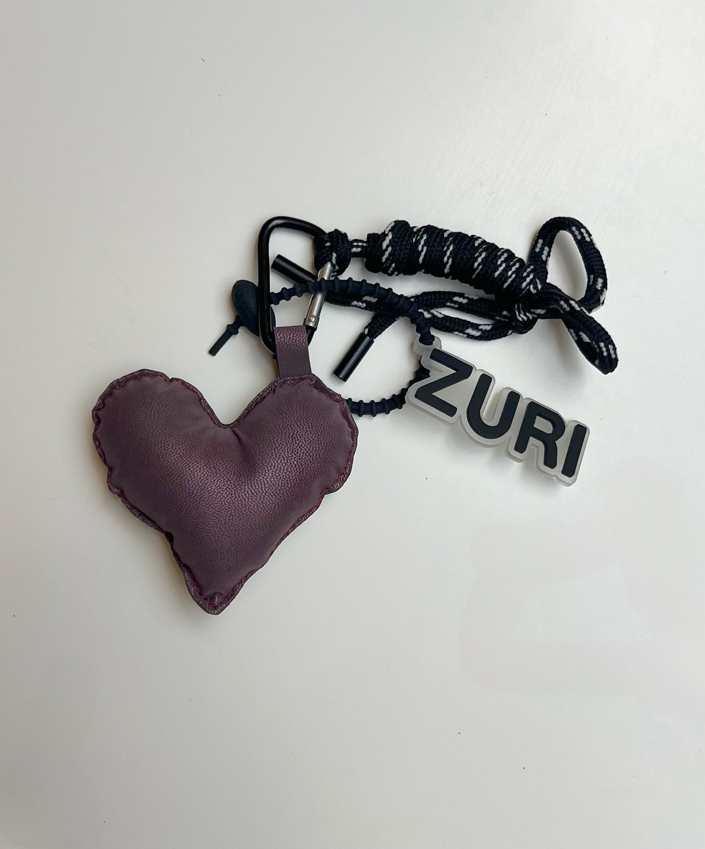 Heart charm - deep burgubdy