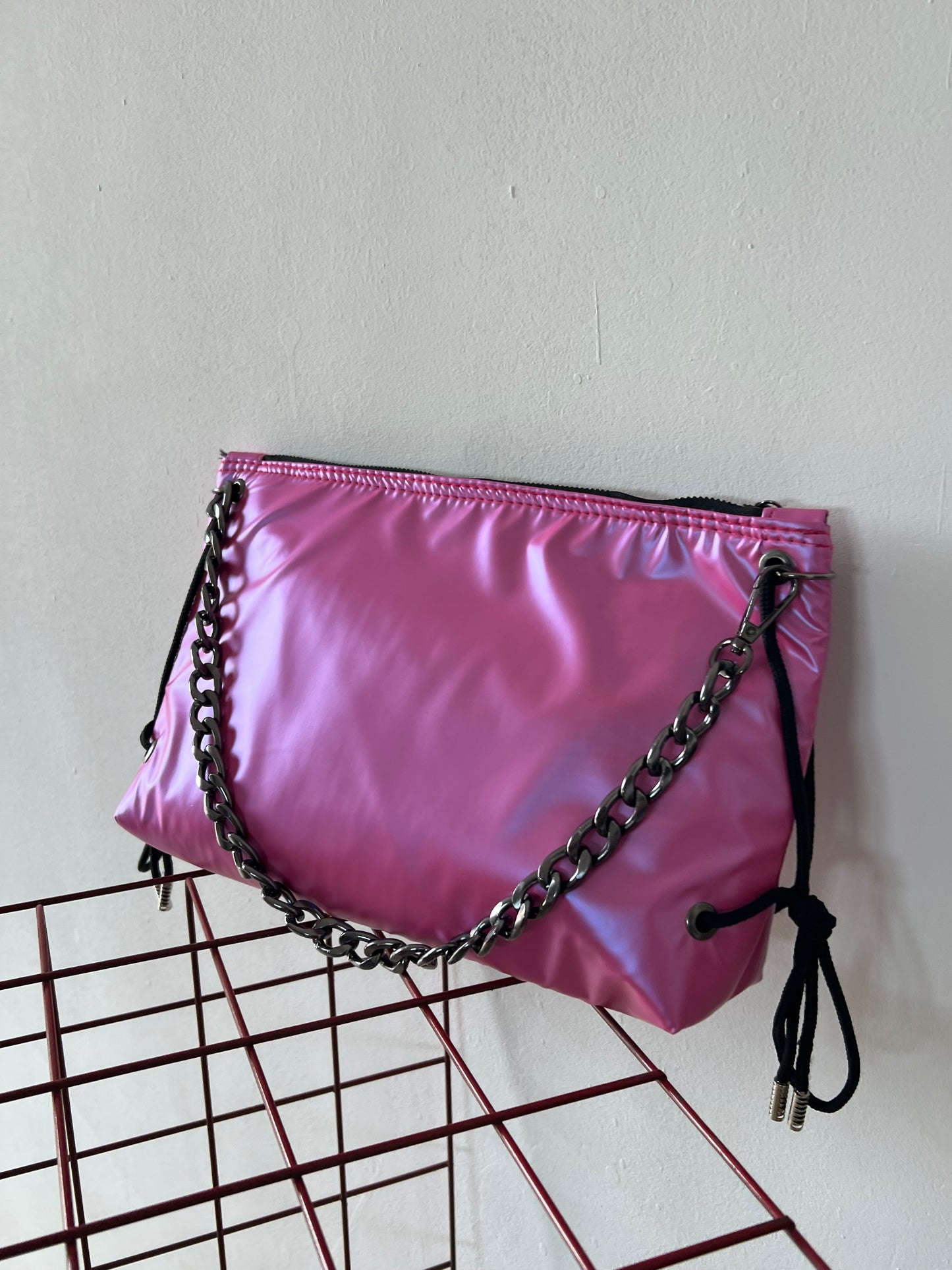 Eve bag metallic pink