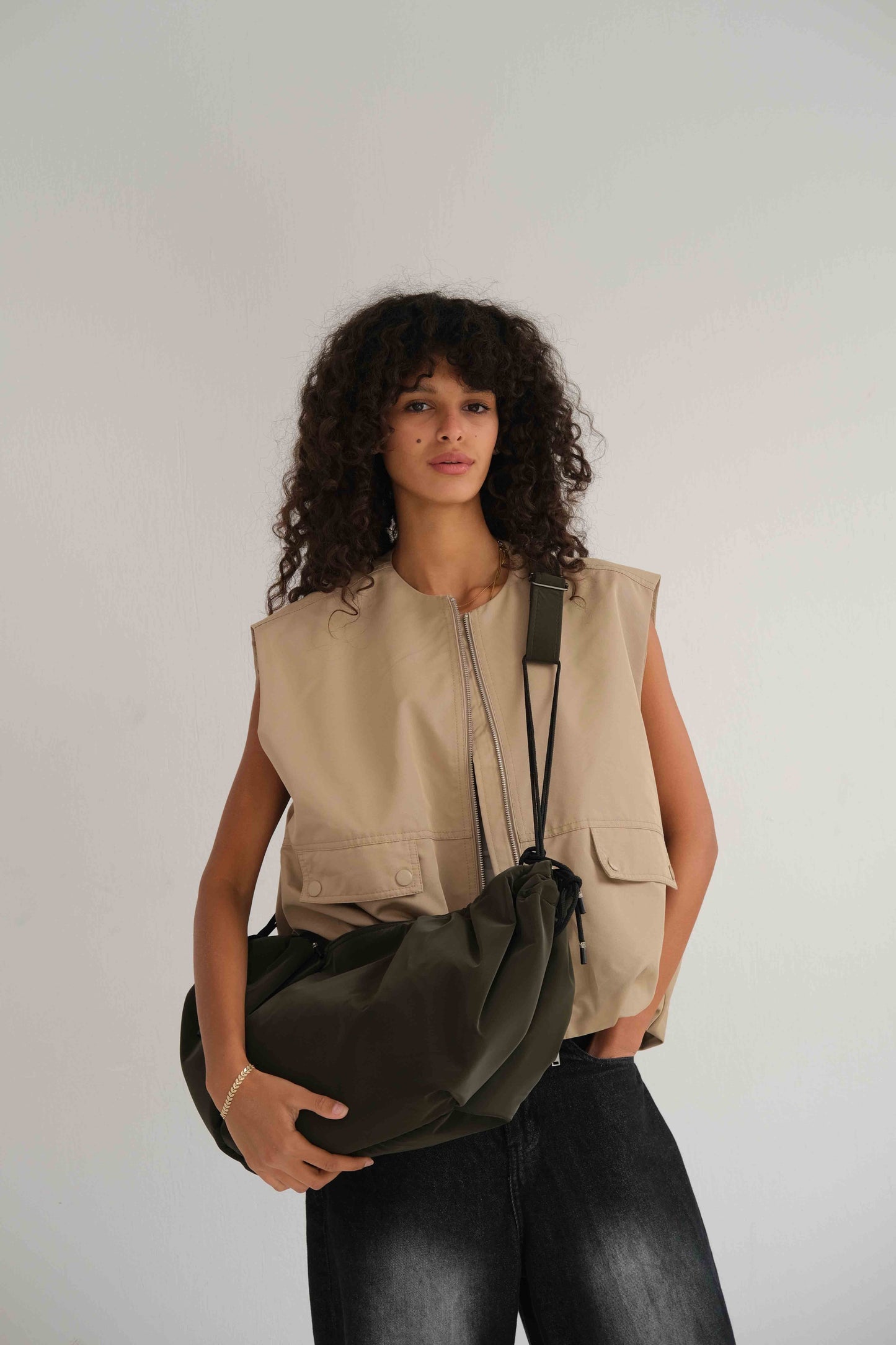 Large string bag - Olive