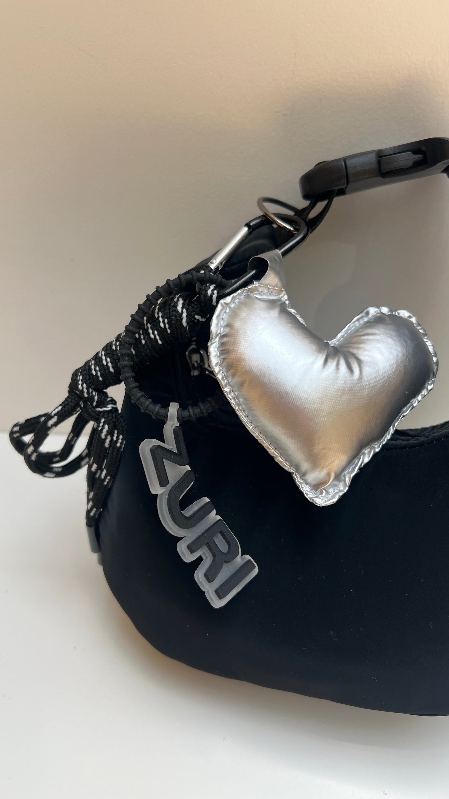 Heart charm - silver