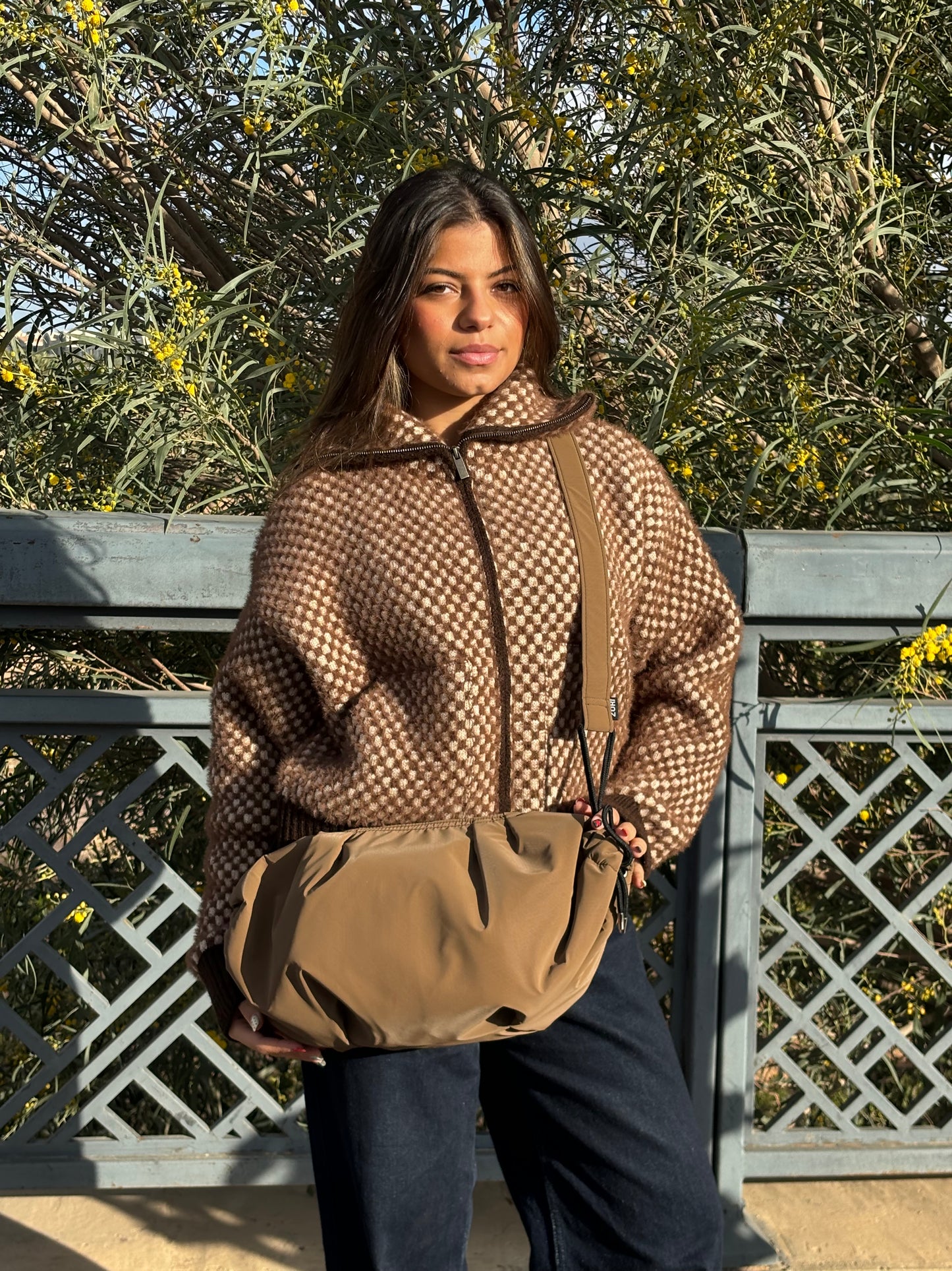 Medium String Bag - Mocha