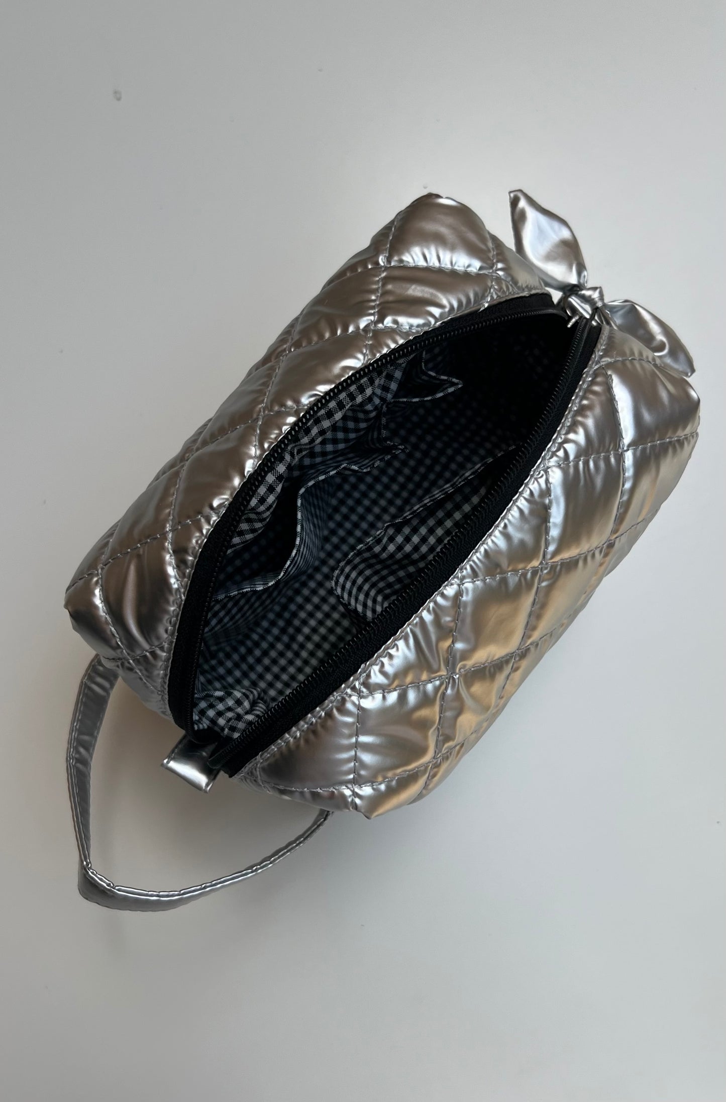 Box Makeup Pouch - Silver