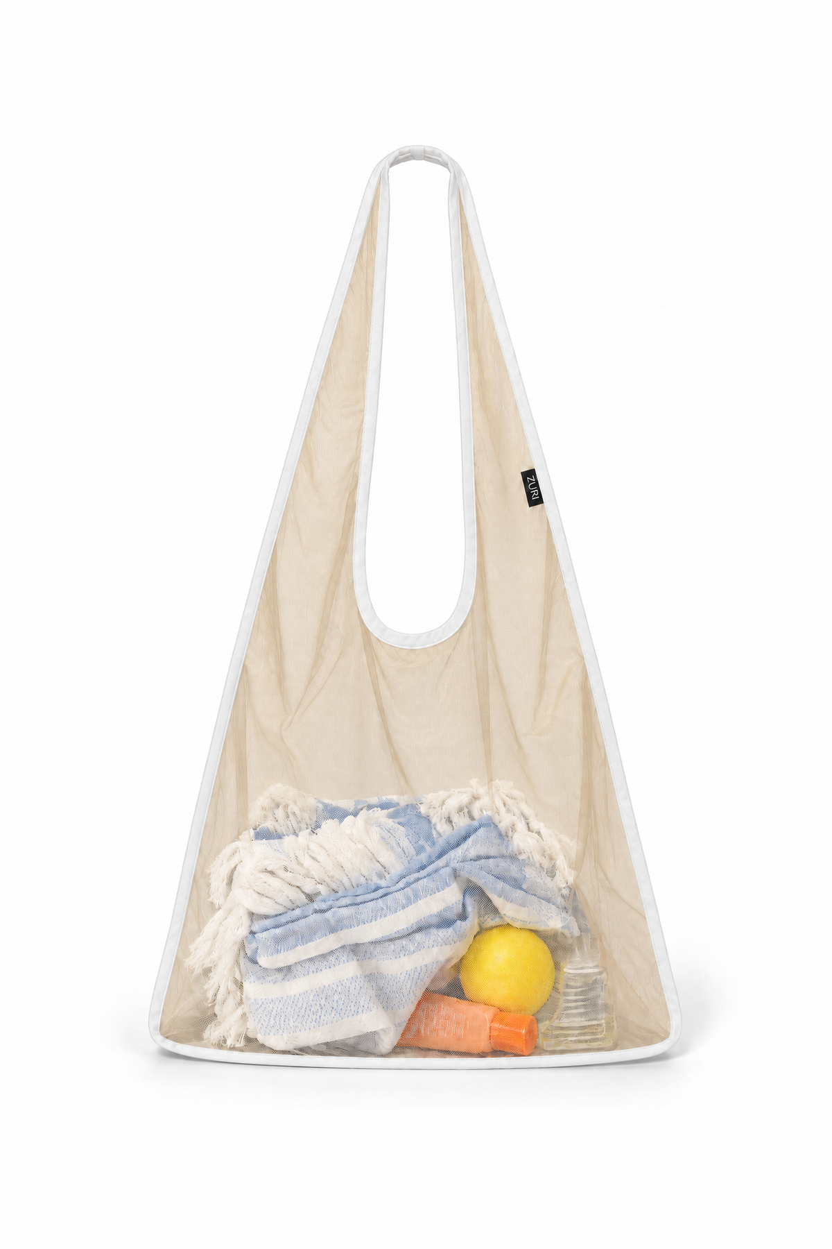 Mesh bag - Beige X White