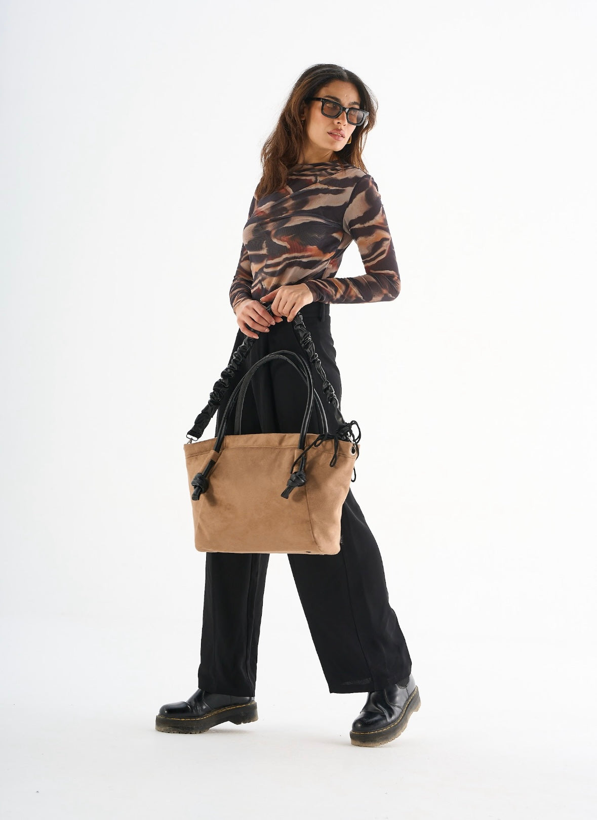 Via Tote - Cafe Suede