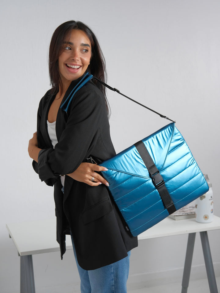 Laptop bag - Metallic blue