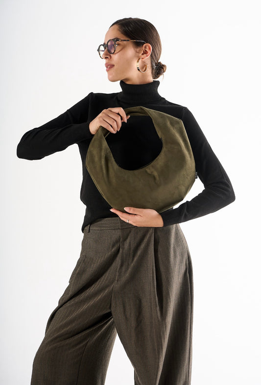 Orbit - Olive Suede