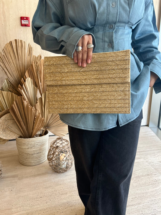 Lined clutch - Beige