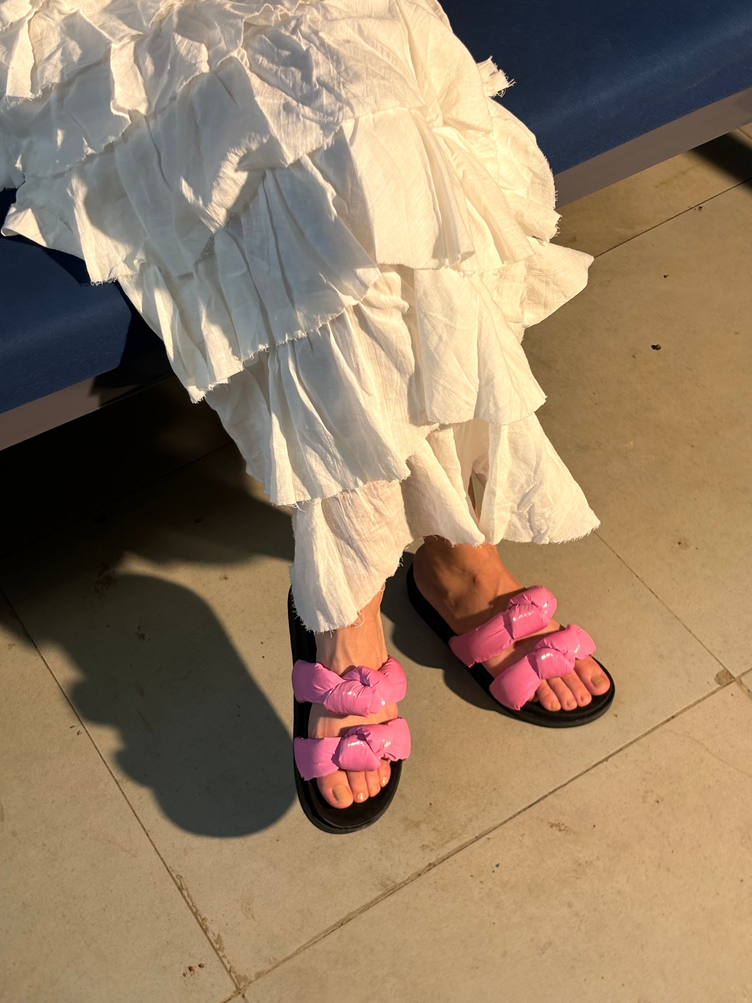 Puffed Slippers - Pink