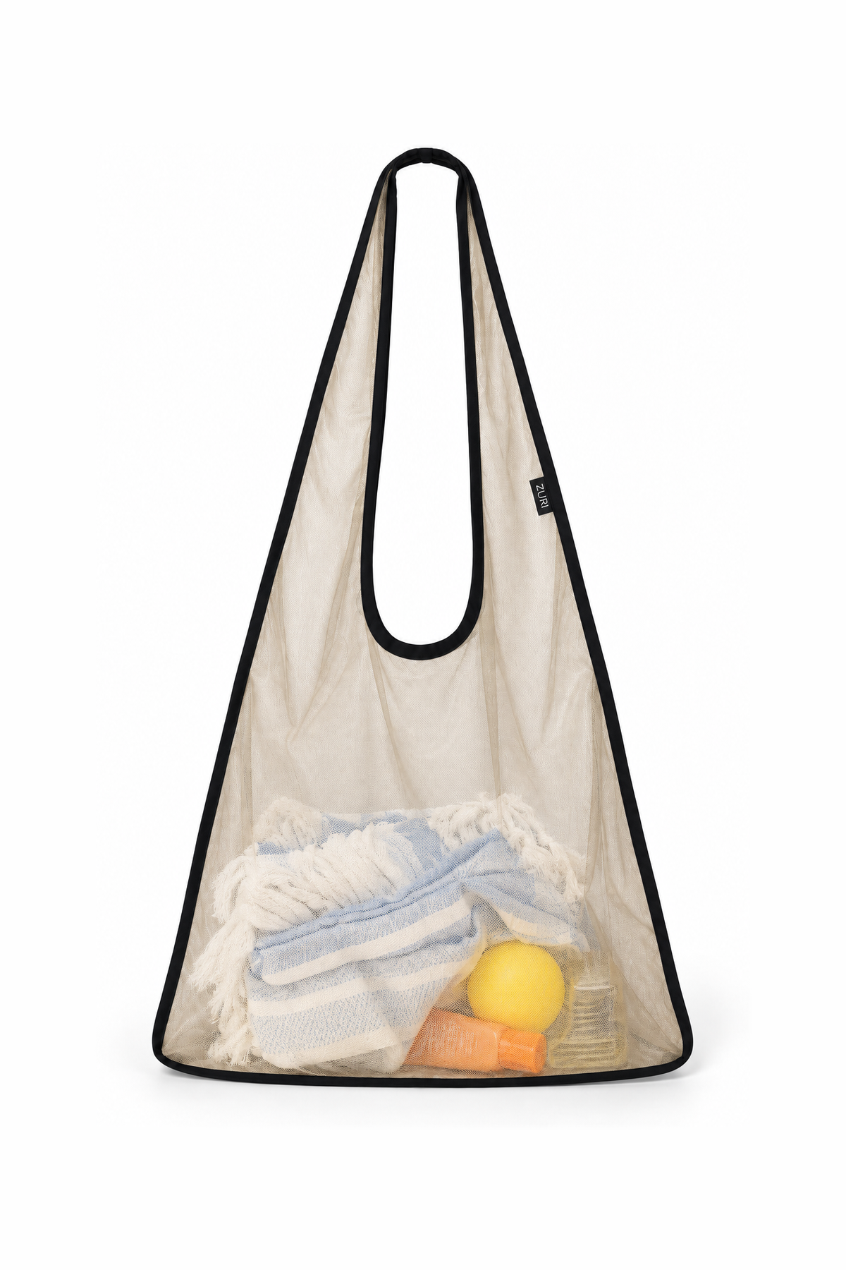 Mesh bag - Beige X Black