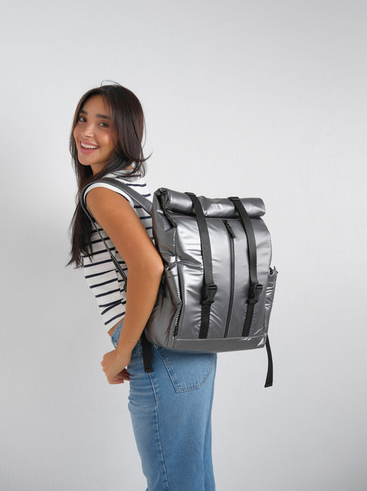 Voyage Backpack- Dark silver