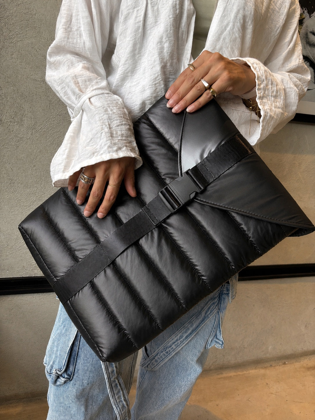 Laptop sleeve - Metallic Black