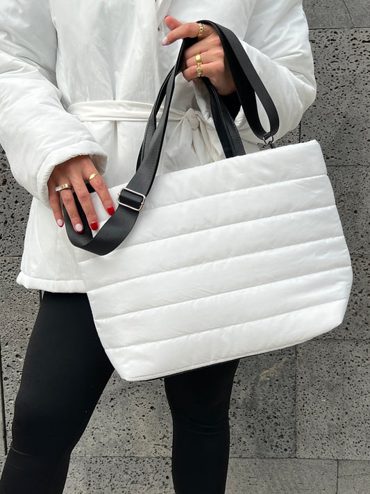 White puffer Handbag